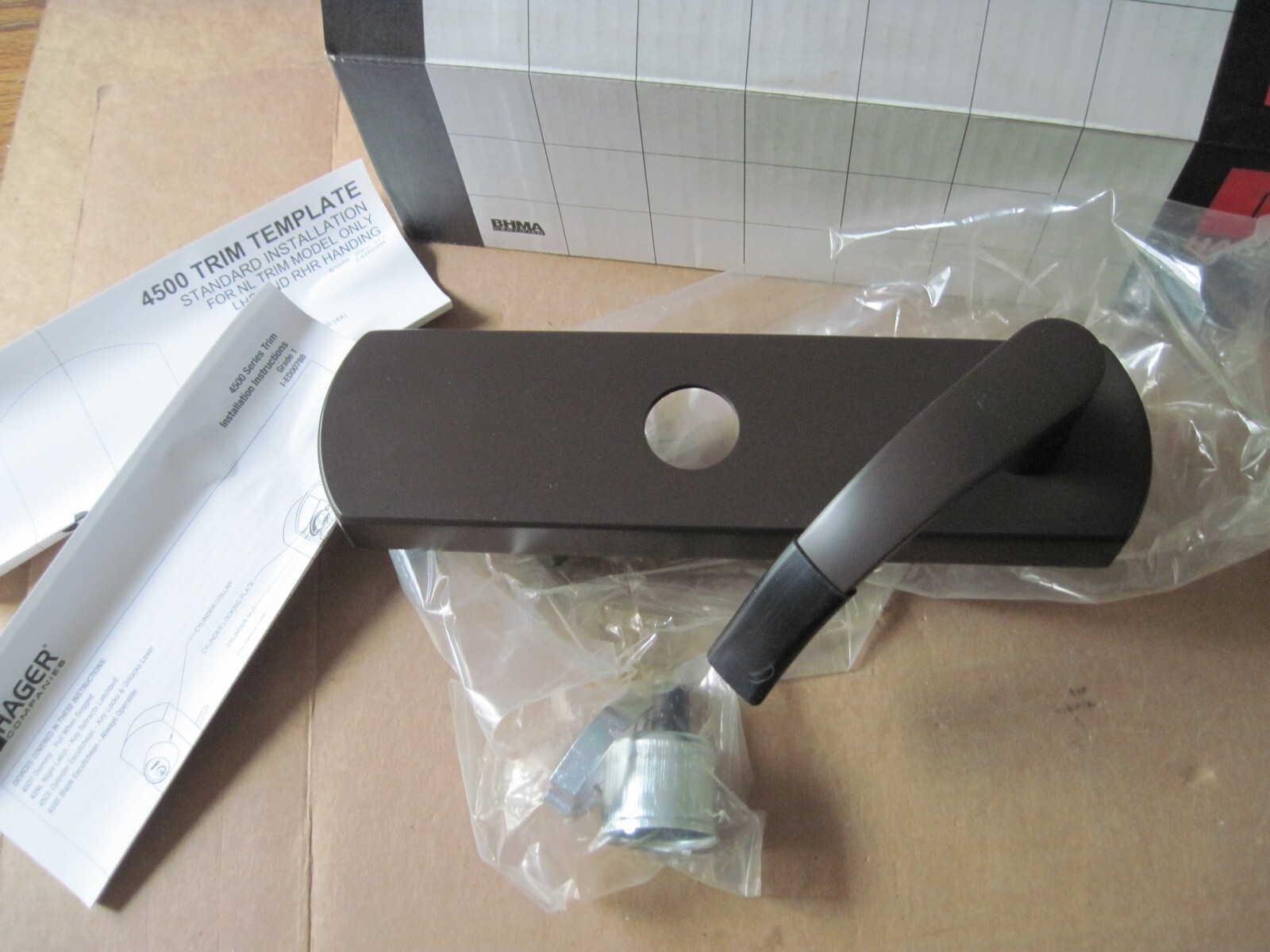 Hager 014011 Night Latch 45NL US10B ARC NC, Archer Lever, Antique Bronze
