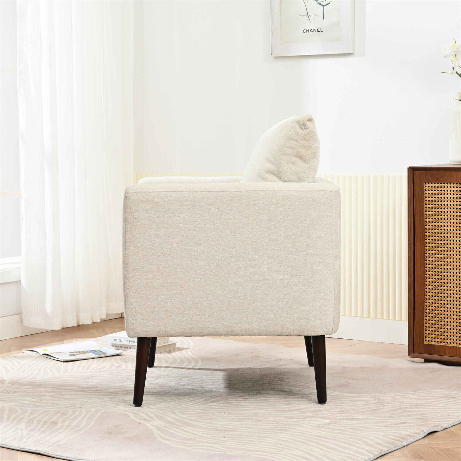 Modern Accent Chairs Barrel Chairs Club Chair Single Sofa Upholstered Armchairs