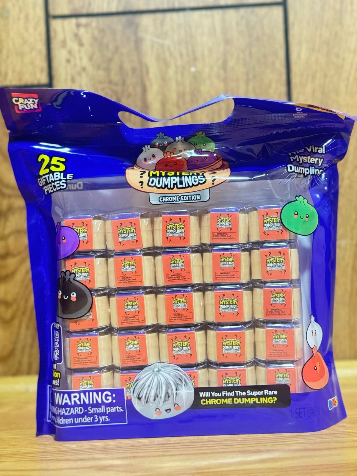 RMS CRAZY FUN Extra Mini Mystery Dumpling Chrome Edition Set - 25 Mini Dumplings