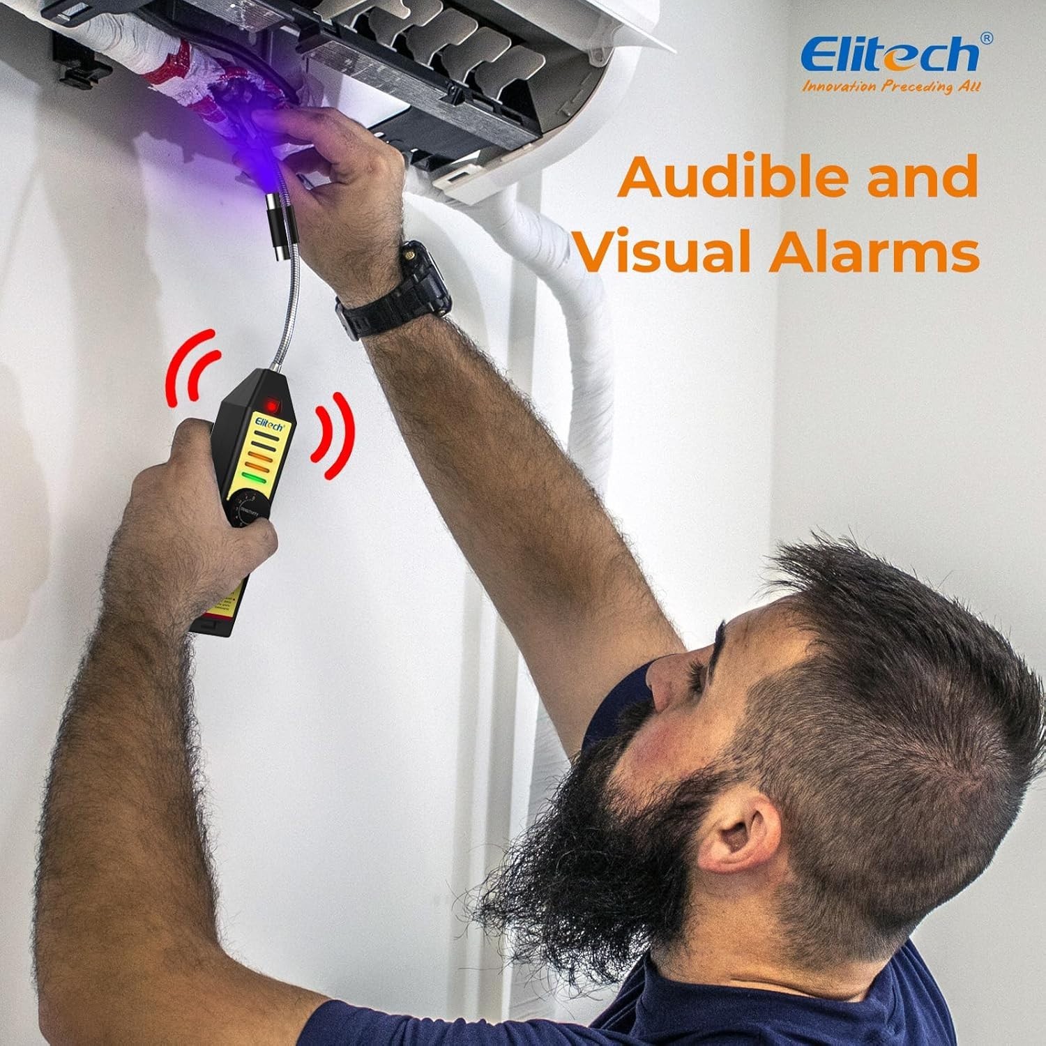 Professional Halogen Refrigerant Leak Detector - Quick Response & Visual Alerts