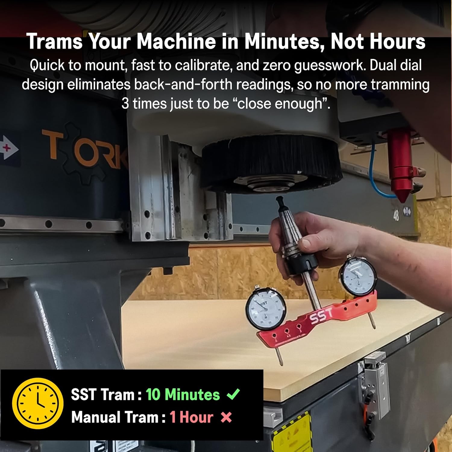 SST Lathe Mill Tramming Alignment Tool w/Dial Indicator