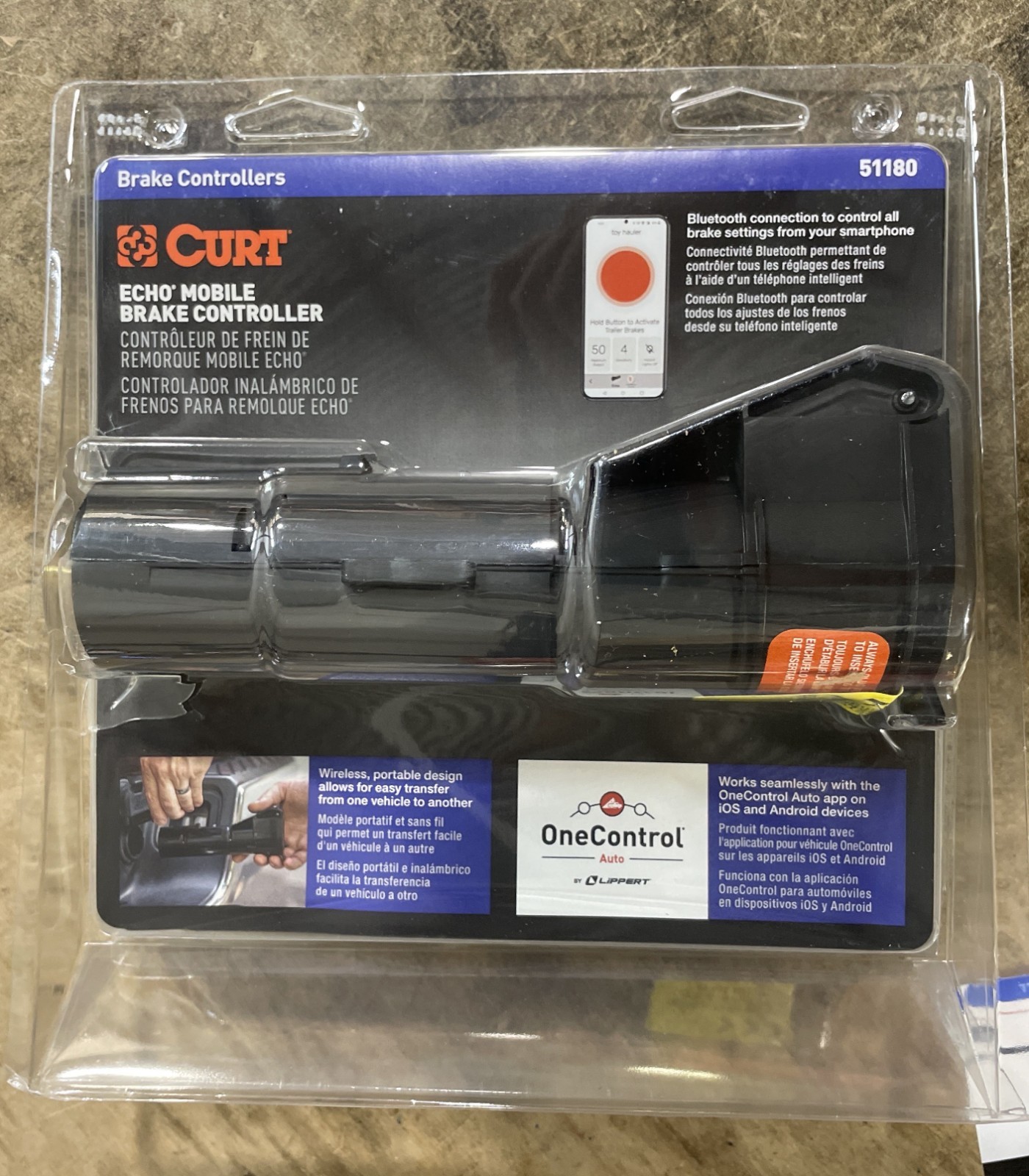 Curt 51180 Echo Mobile Bluetooth Trailer Brake Controller 7-Way