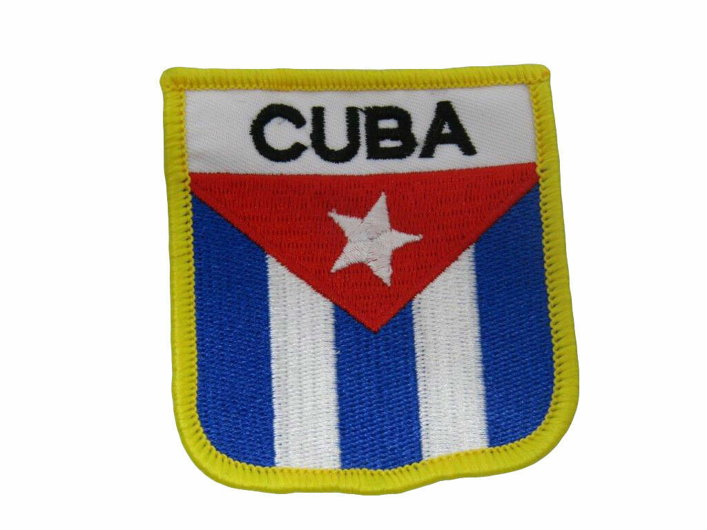 Cuba Cuban Letters Country Flag Iron On Patch