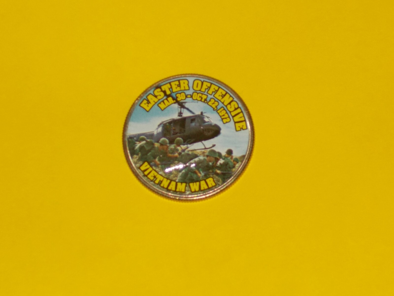 Colorized Kennedy Half Dollar - Vietnam War - Easter Offensive K809