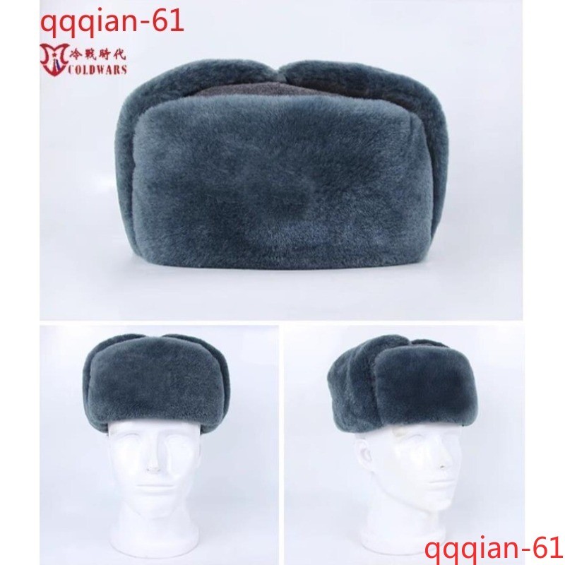 Russian Ushanka Winter Hat Gray Coldwars Replica Outdoor Adult Warm Headwear New