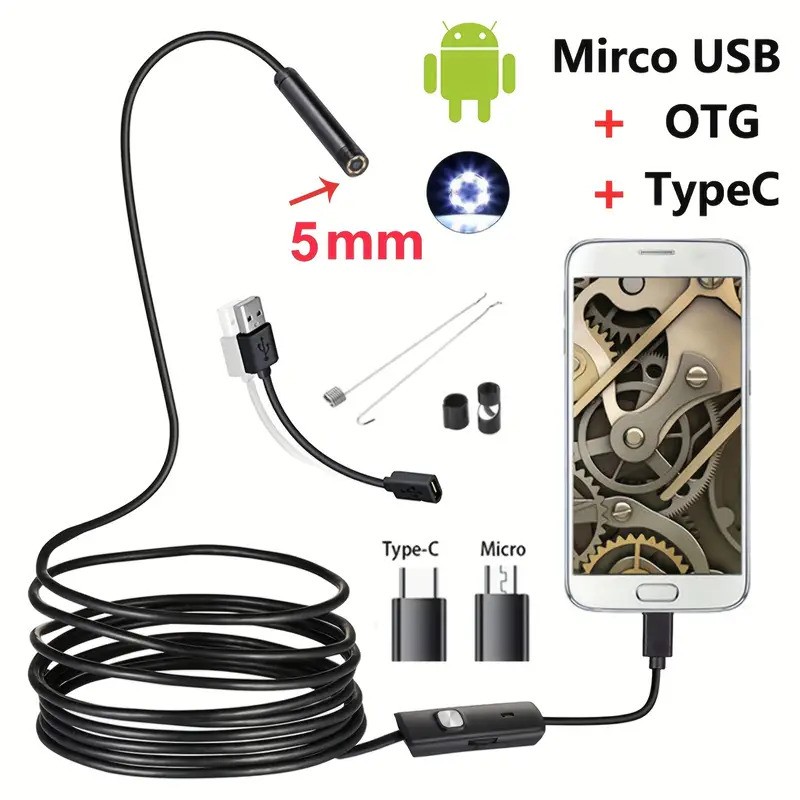 Lens Industrial Endoscope, Waterproof for Kitchen Home