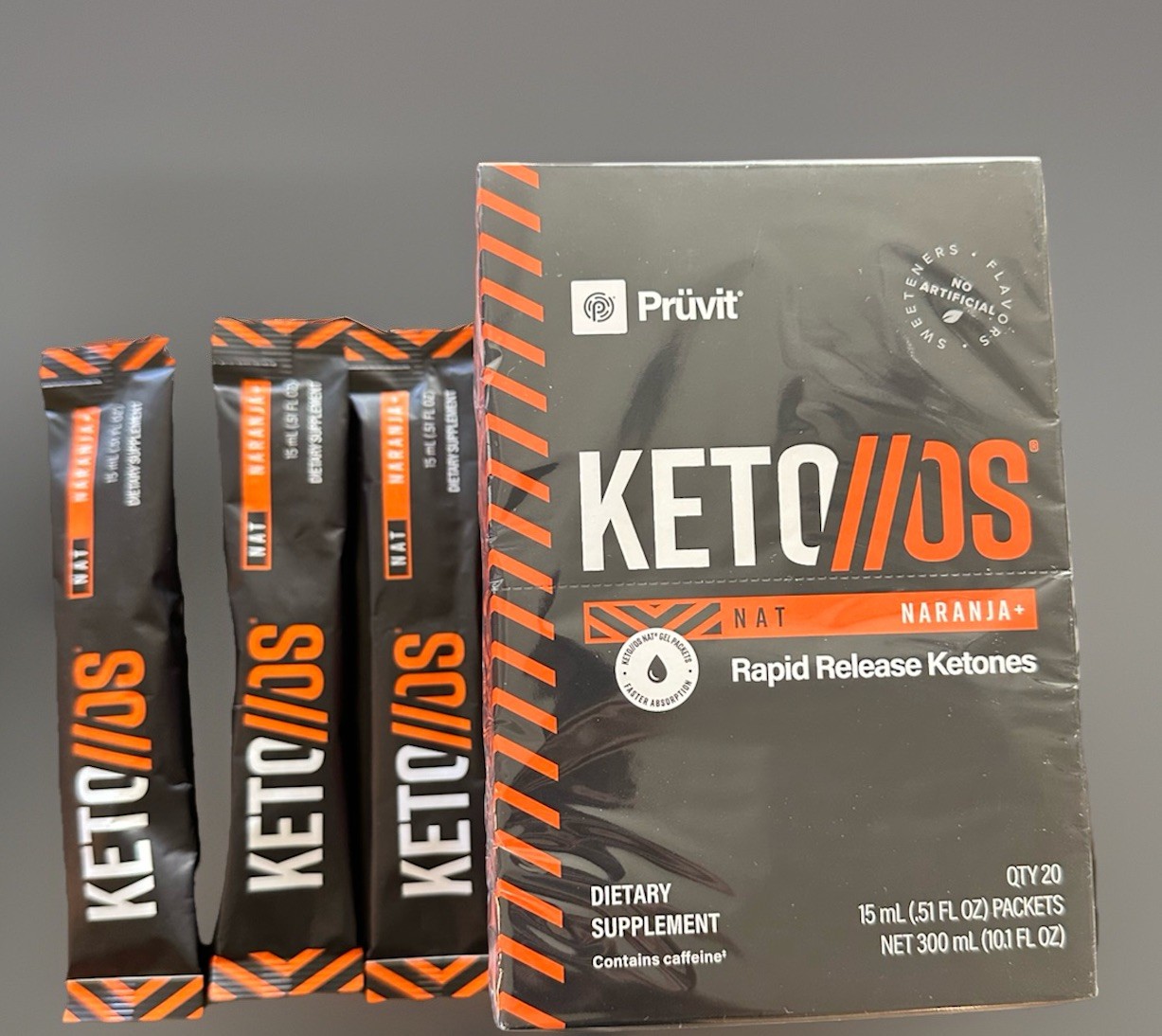 🔥Pruvit Keto OS NAT NARANJA + Orange RAPID RELEASE KETONES 20 pk CHARGED
