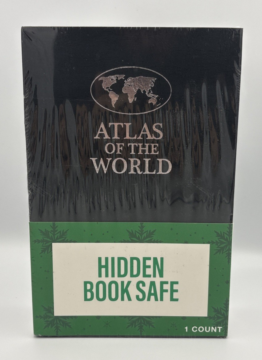 New / Sealed Hidden Book Safe - Atlas of The World - Hidden Treasures