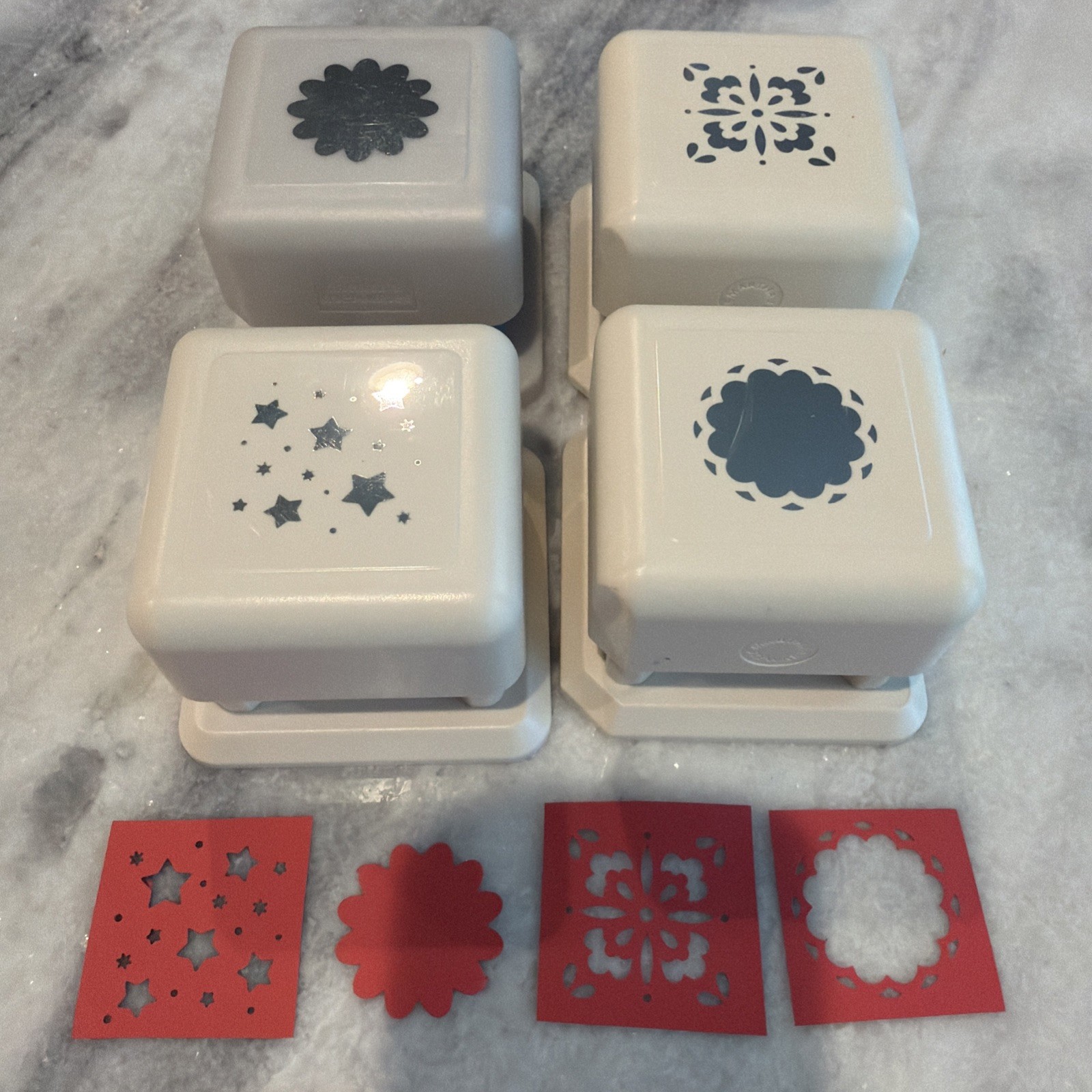 Lot Of 4 Martha Stewart & Creative Memories Magnetic Place Anywhere Punches
