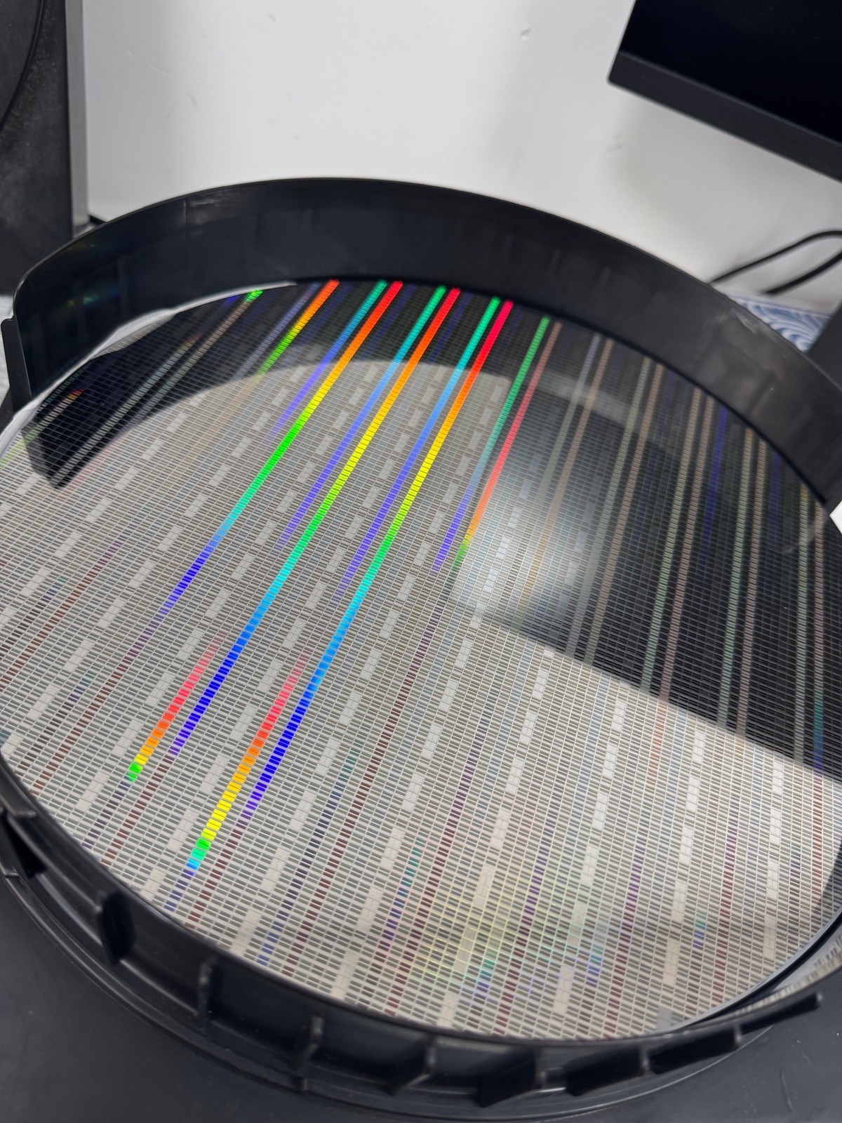 12"/300mm Silicon Wafer Unknown Possibly Memory Colorful Decorative Interesting