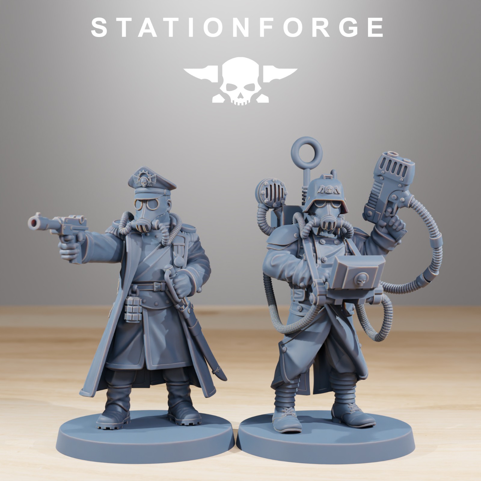 Grim Guard Combatants (10 Models) 3D Printed Miniatures Station Forge 16k