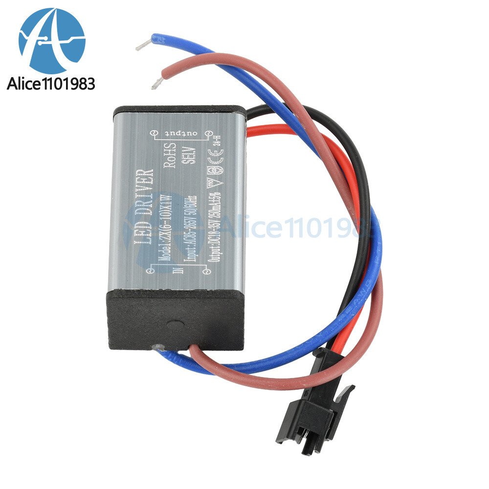 LED Driver 1-24W Adapter Transformer AC85V-265V 250mA Waterproof Power Supply