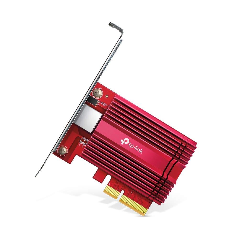 TP Link TX401 10 Gbps PCIe Network Adapter with CAT6A Cable for Gaming