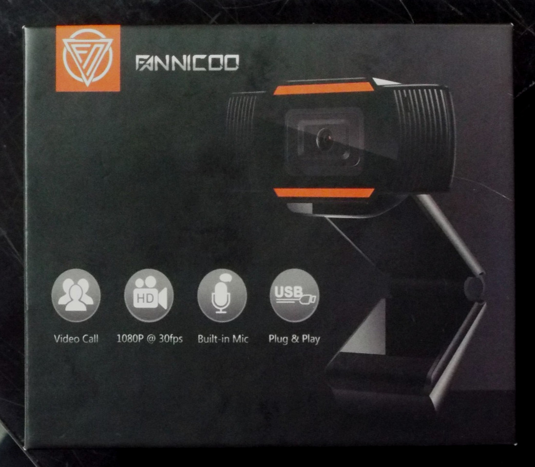 FANNICOO  Webcam Auto Focusing  1080P HD  Microphone For PC Laptop