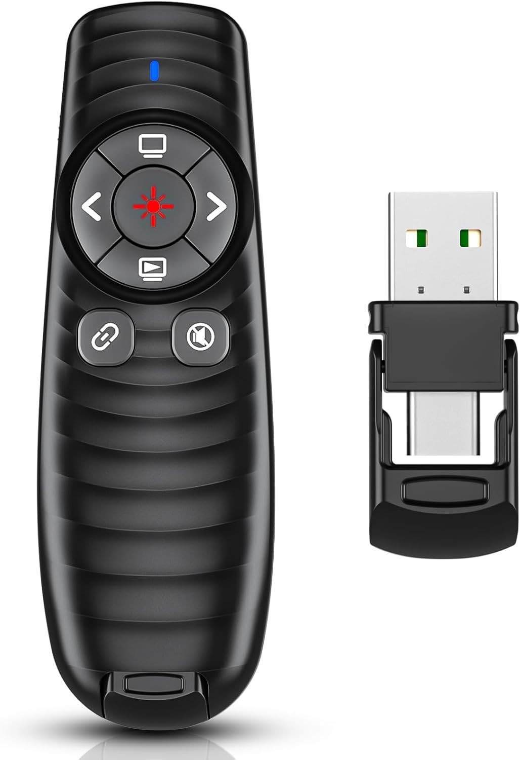 2-in-1 USB TYPE-C Presentation Clicker wireless Presenter Remote Clicker, Pow...