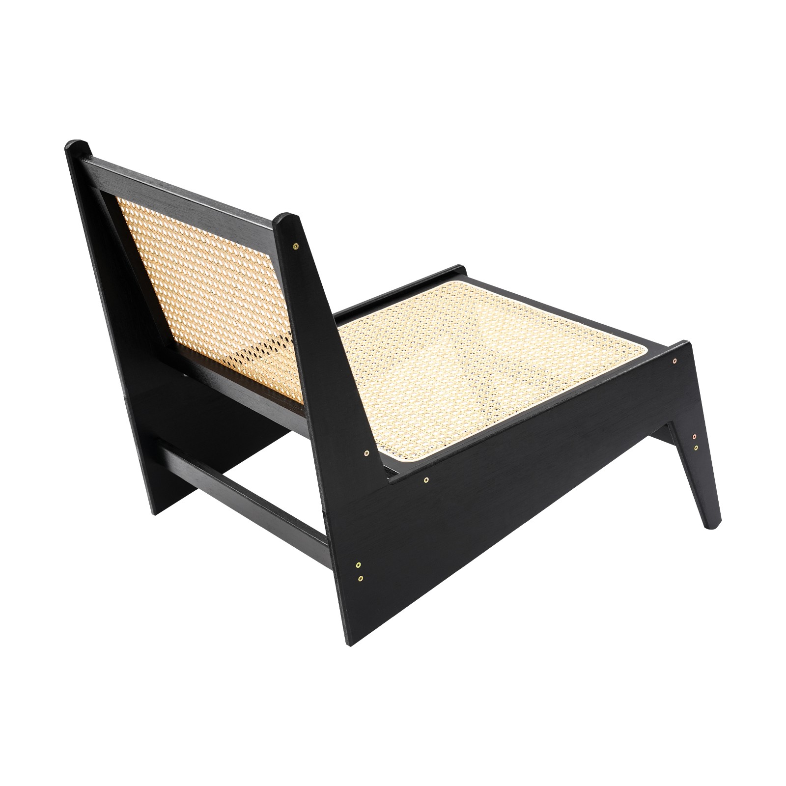 53x64x58cm Home Bamboo Chair Bamboo Accent Chair Comfy Bamboo Chairs Black