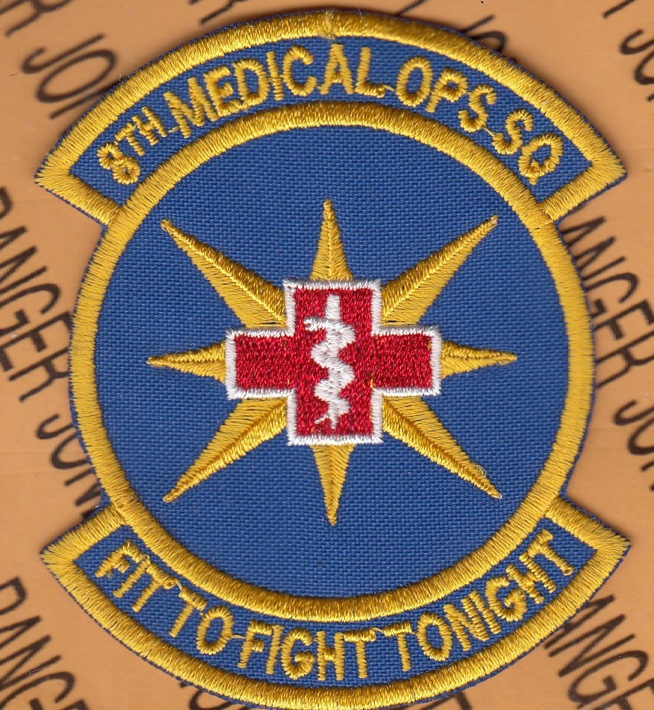 USAF Air Force 8th Medical Operations Squadron MOS ~3.5" patch c/e