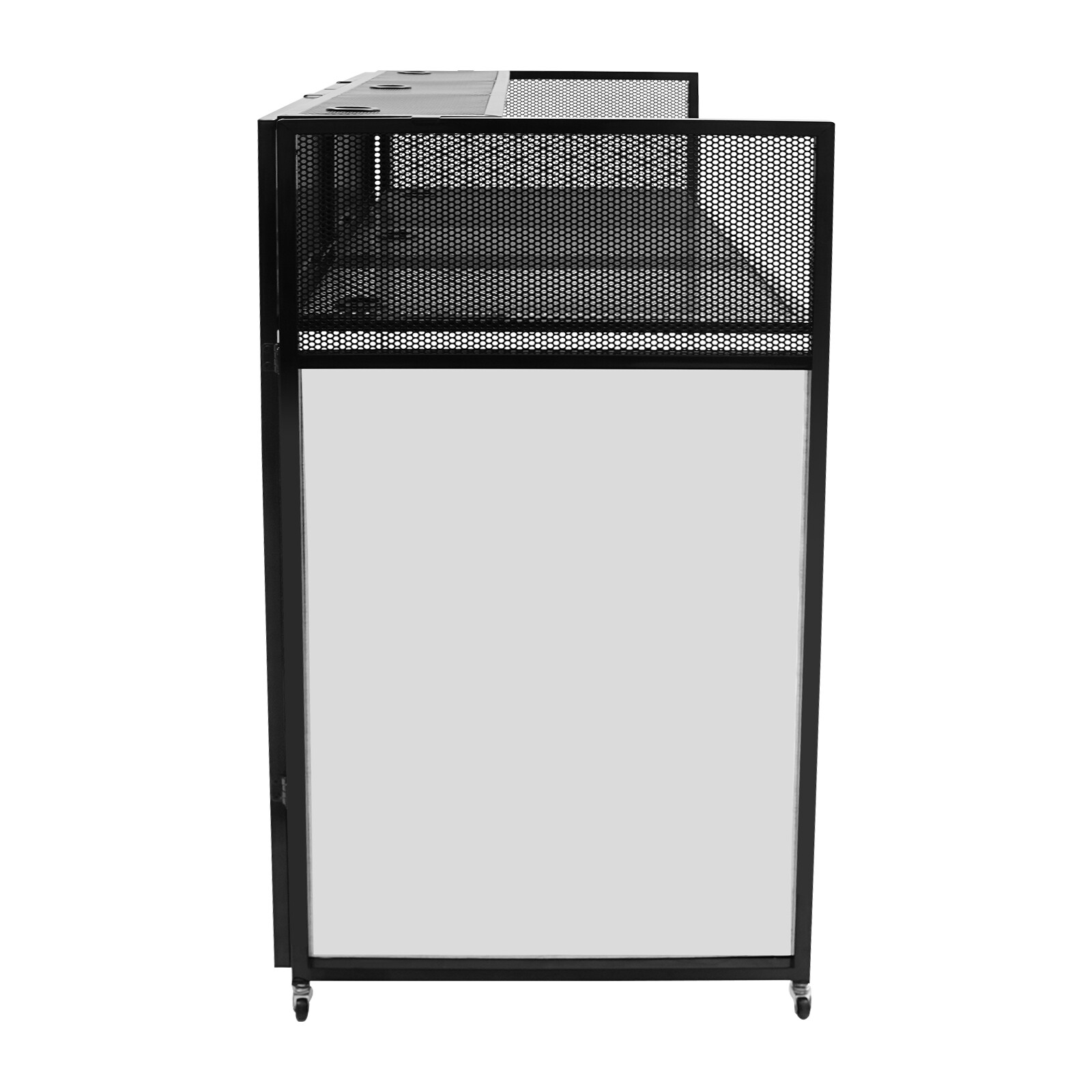 Rolling DJ Display Stand, DJ Event Booth Facade, Portable DJ Facade Booth Table