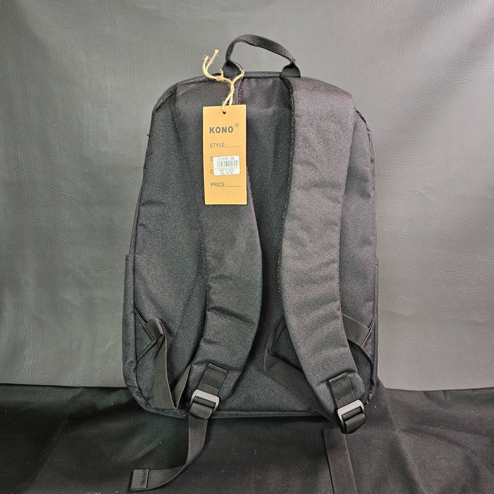 KONO School Backpack College Rucksack Lightweight Bag Black