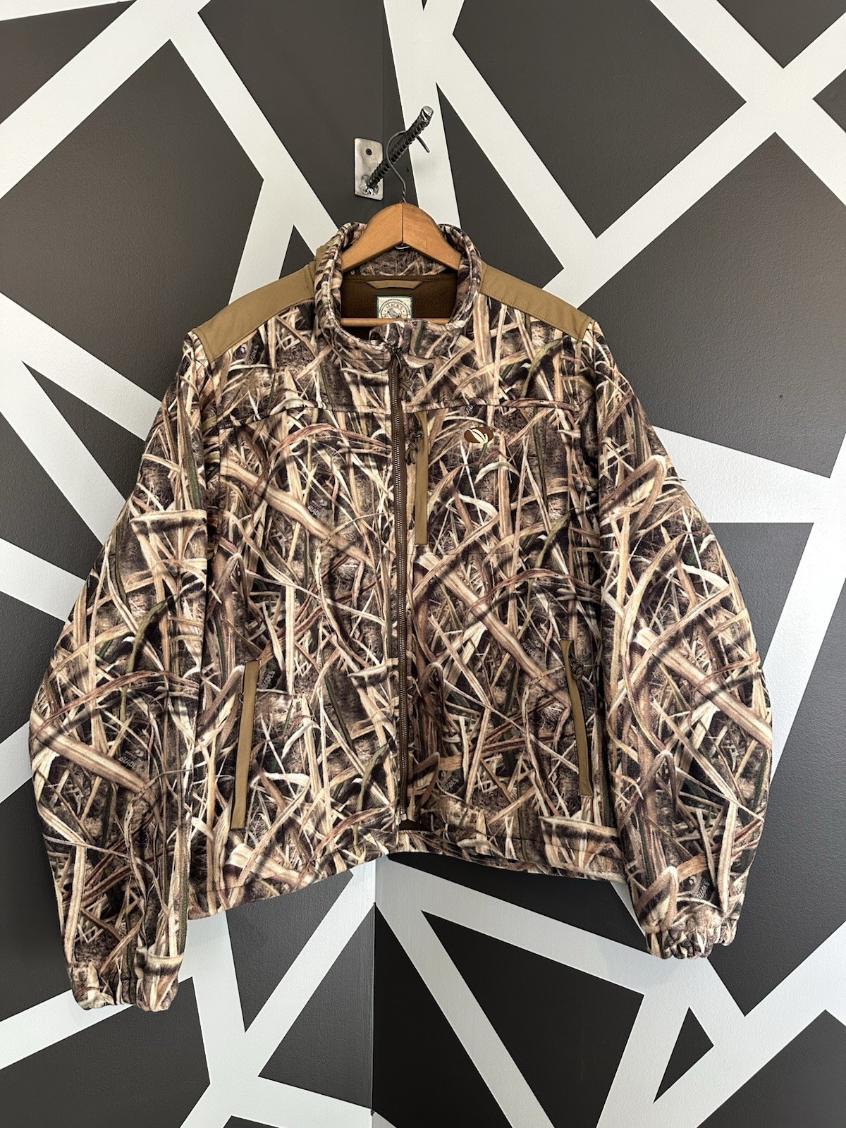 Mack's Prairie Wings Men's Mossy oak Blades Camo Jacket Sz-XL Hunting Outdoors