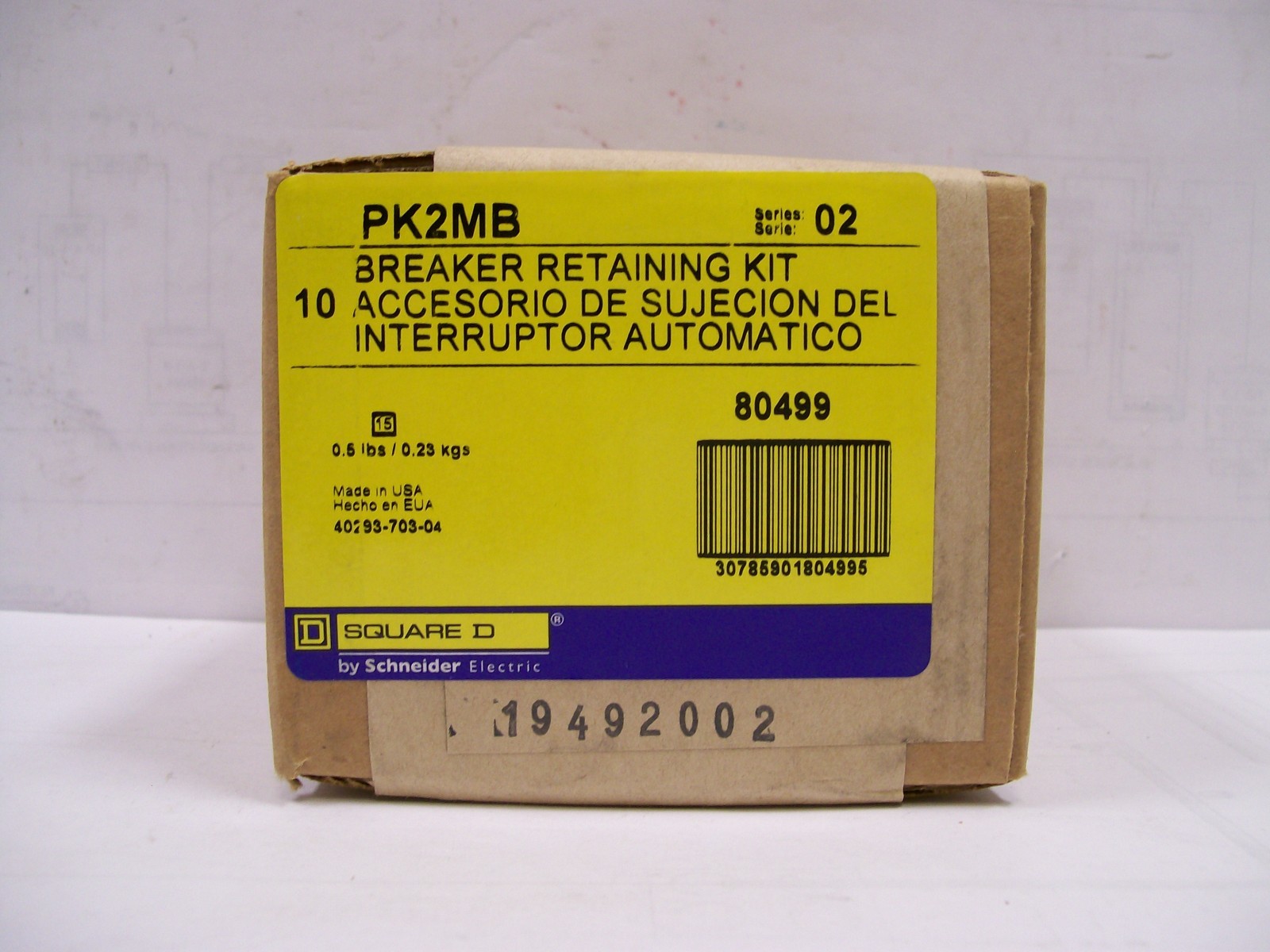 LOT OF 10 NEW IN BOX Square D SQD PK2MB Breaker Retaining Kit Kits SAU3308