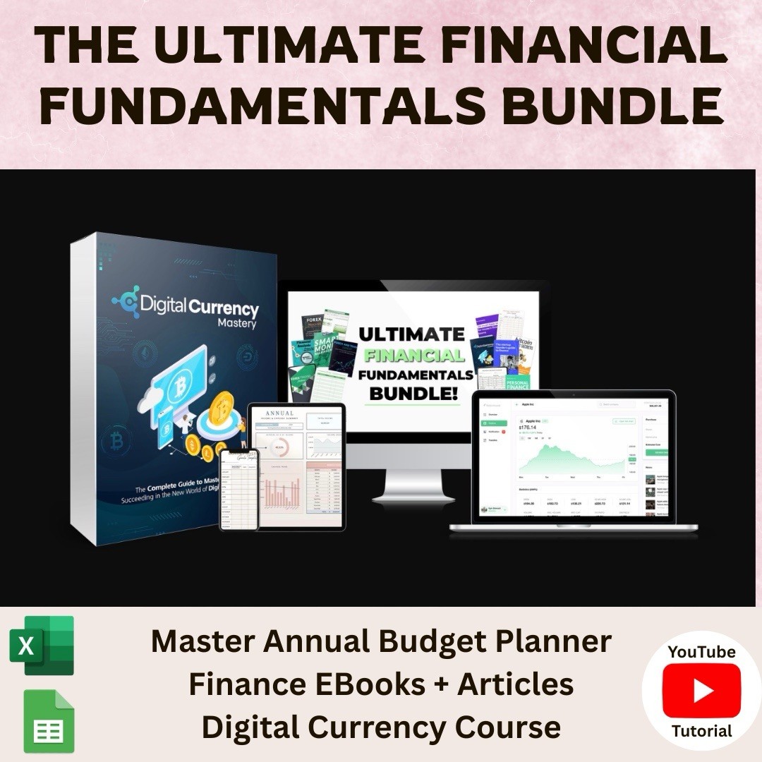 THE ULTIMATE FINANCIAL FUNDAMENTALS BUNDLE Ebook, Budget Planner, Course