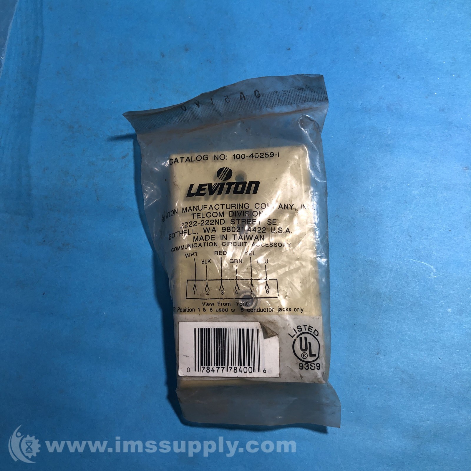 Leviton 40259-l Telephone Jack and F-Connector Wall Plate FNFP