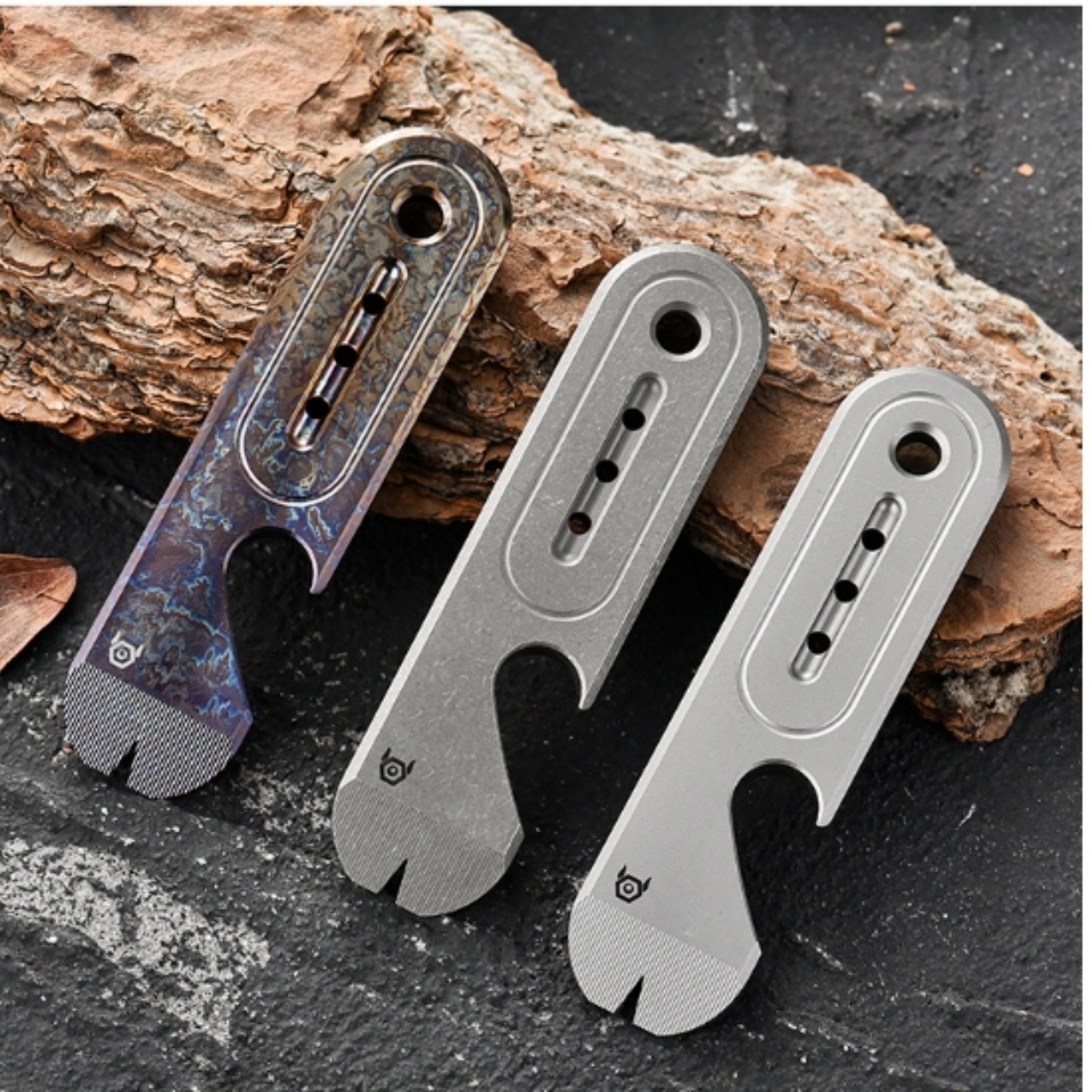 Titanium Alloy Pocket Pry Bar Keychain Outdoor Gear EDC Mini Multi Tool