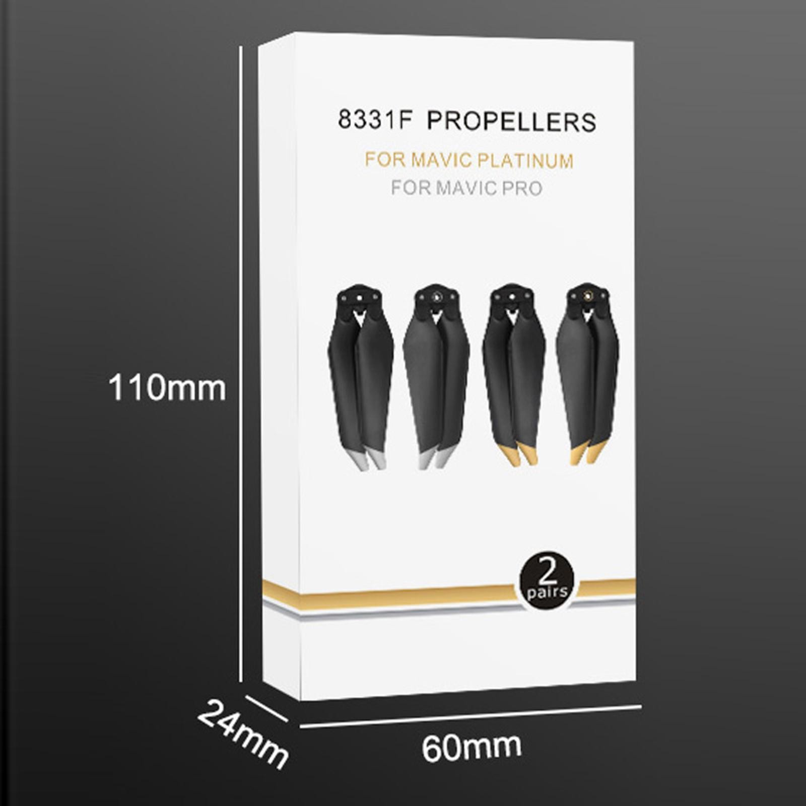 2Pair Low-Noise 8331F Propellers Blades For DJI Mavic PRO Platinum/Silver E