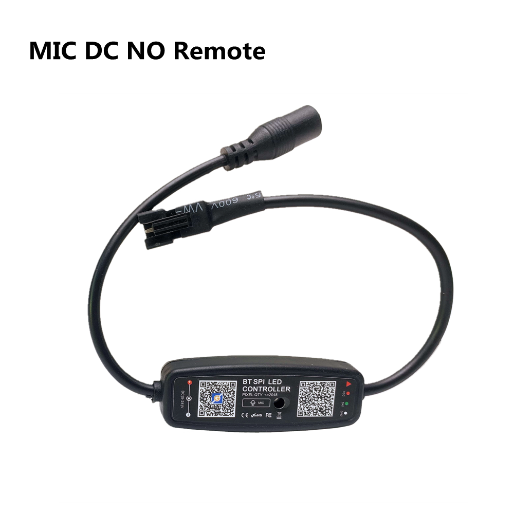 WS2812 SK6812 WS2811 LED Pixels Controller APP Bluetooth Music With Mic USB DC