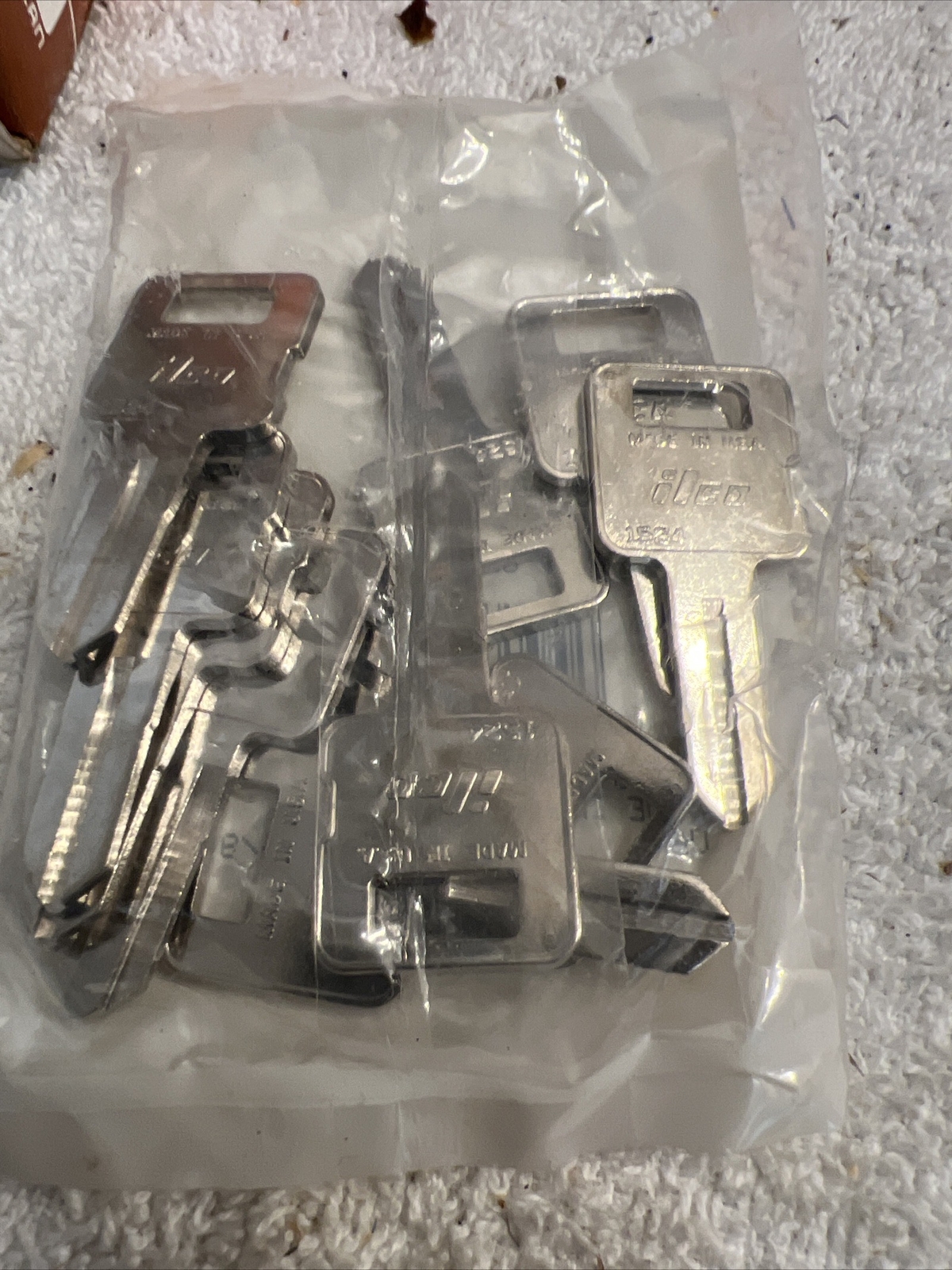 Lot Of 10 New Ilco 1524 Key Blanks Grumman Post Office Van Some Markings Vintage