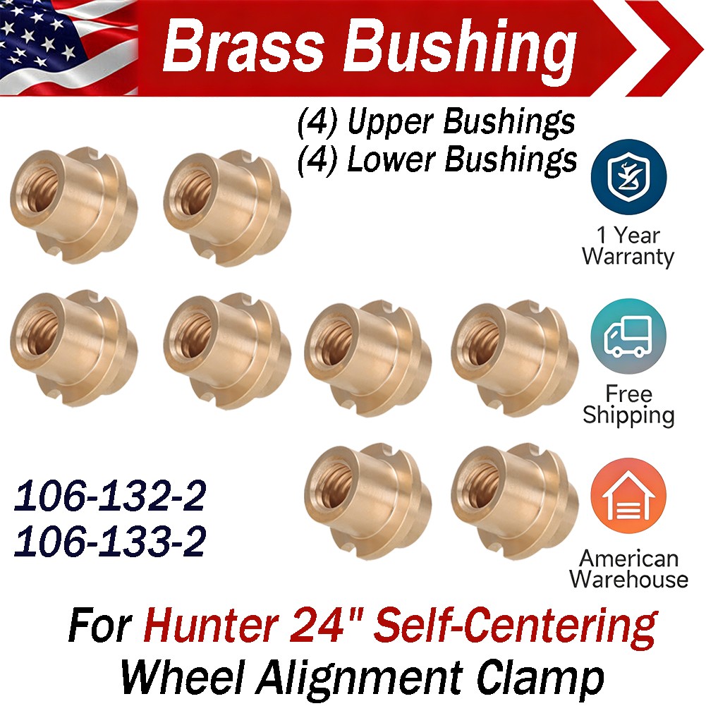 For Hunter Wheel Alignment Clamp Bushing Kit 24" Adapter Repair Brass 106-132-2
