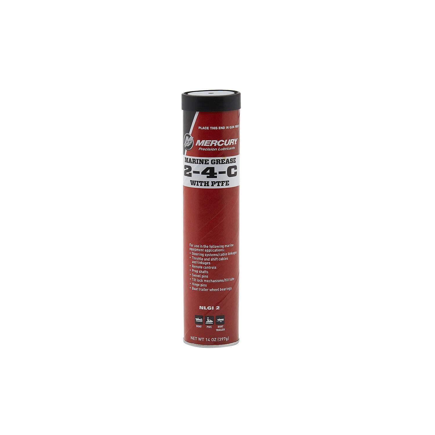 Mercury 8M0190471 2-4-C Marine Grease with PTFE 14 oz Cartridge