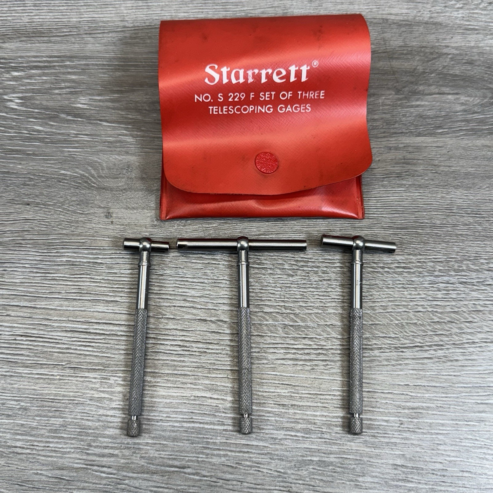 USED Starrett No. S 229 F Telescoping Gages .125”-.500” Machinist Tool USA