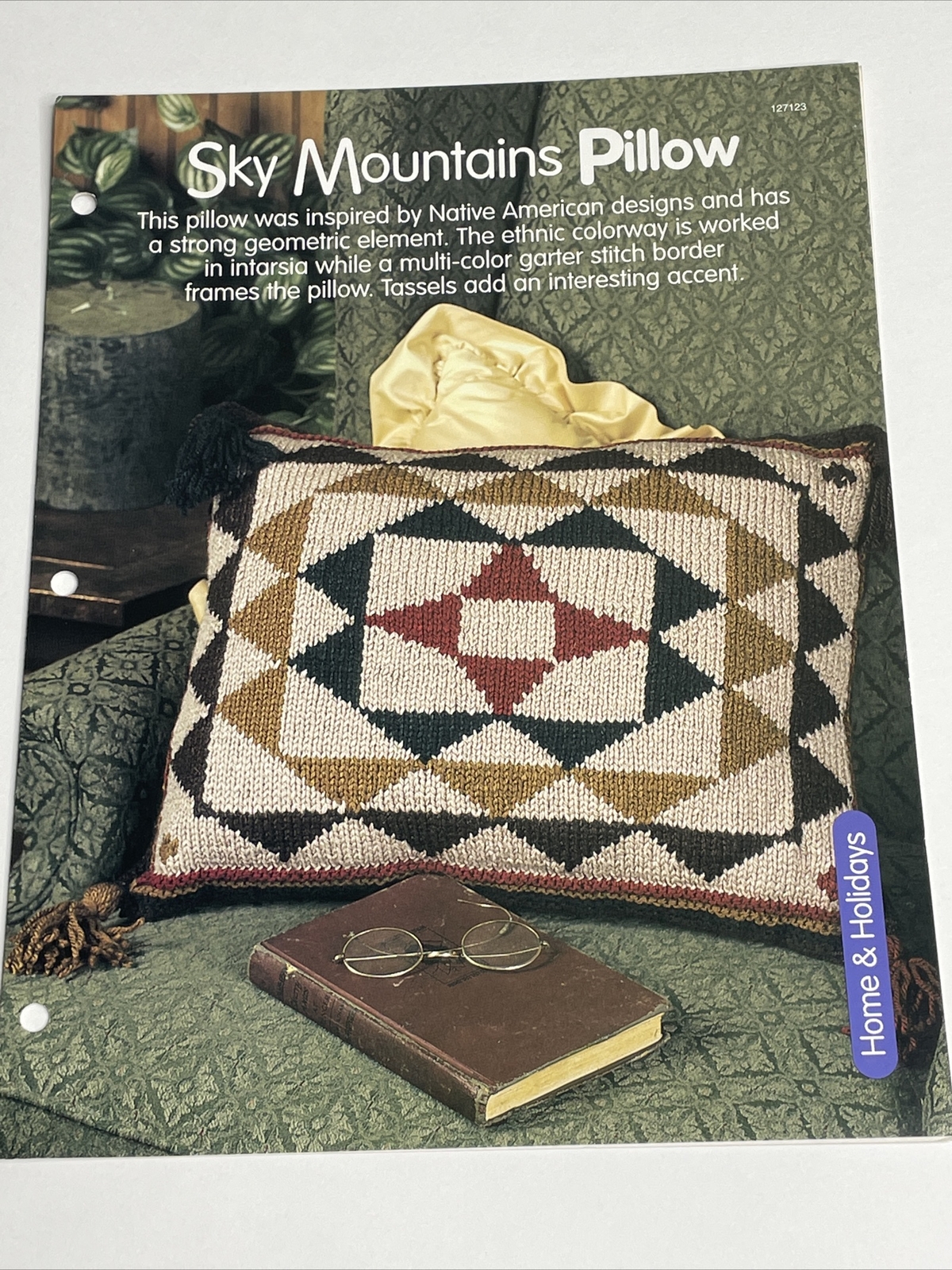 Sky Mountains Pillow House of White Birches Knitting Pattern