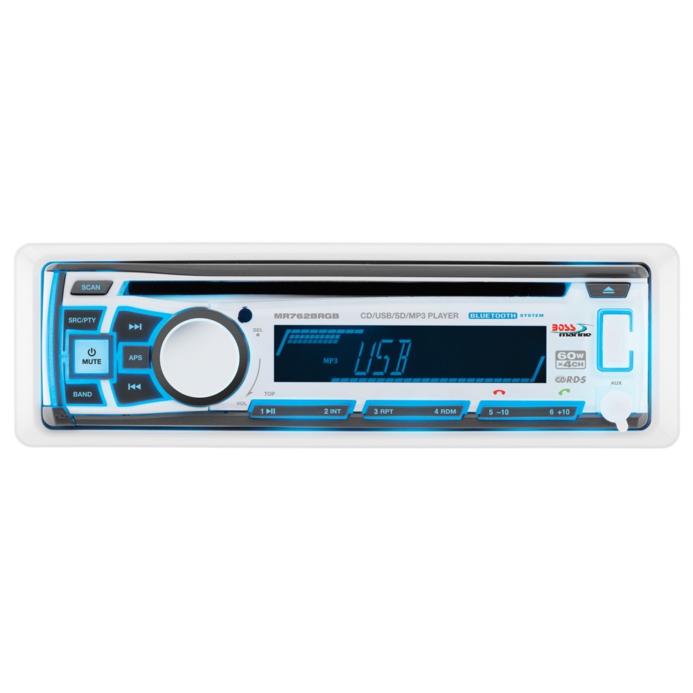 Boss Audio MR762BRGB Marine Stereo w/AM/FM/CD/BT/USB MR762BRGB UPC 791489121835