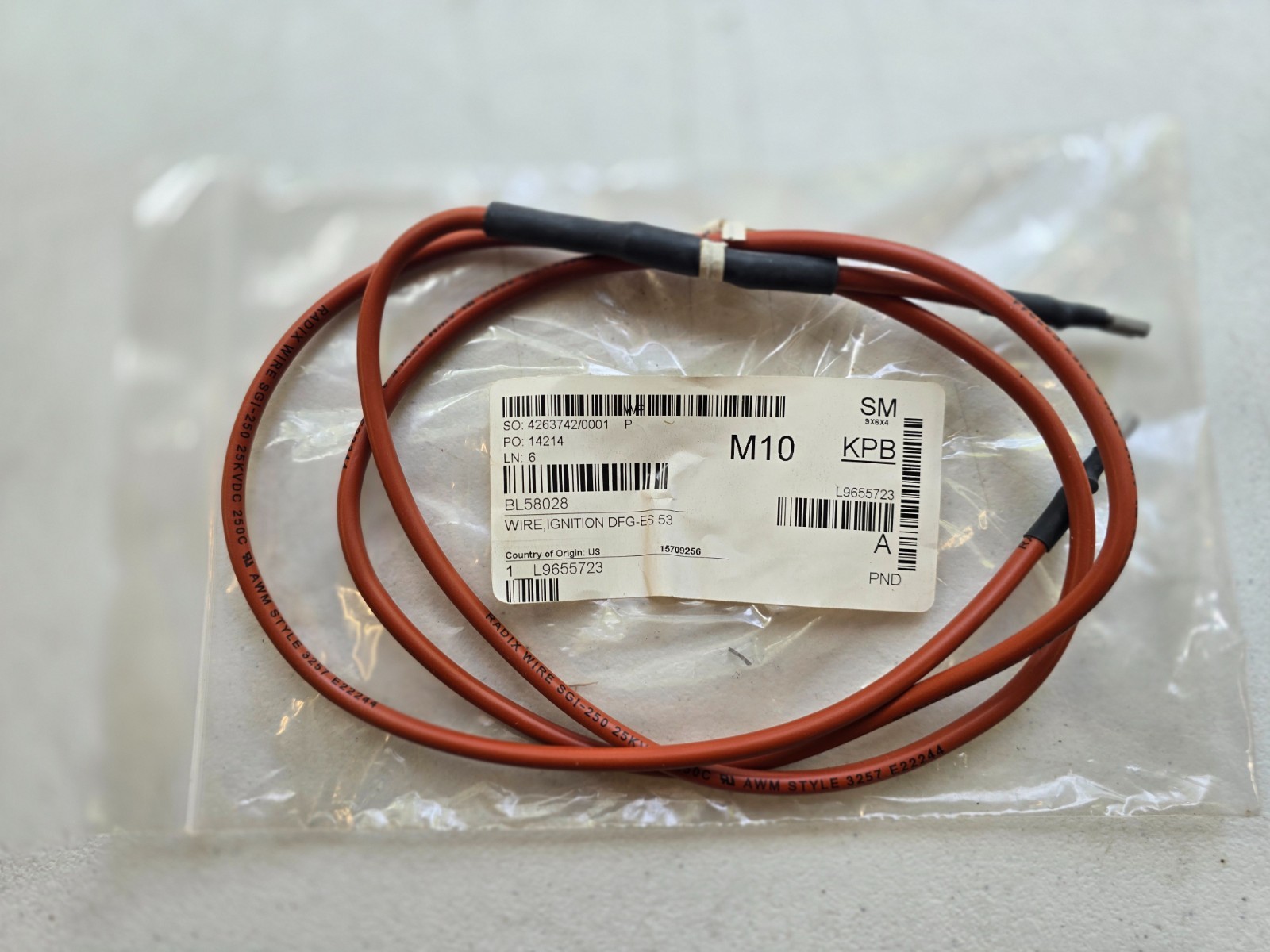 Blodgett DFG-ES 58028 Ignition Cable