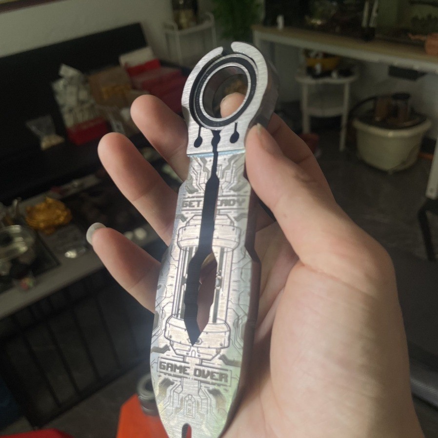TC4/TC21 Titanium Alloy Multi Tool EDC Pocket Pry Bar with Wrench Socket CNC