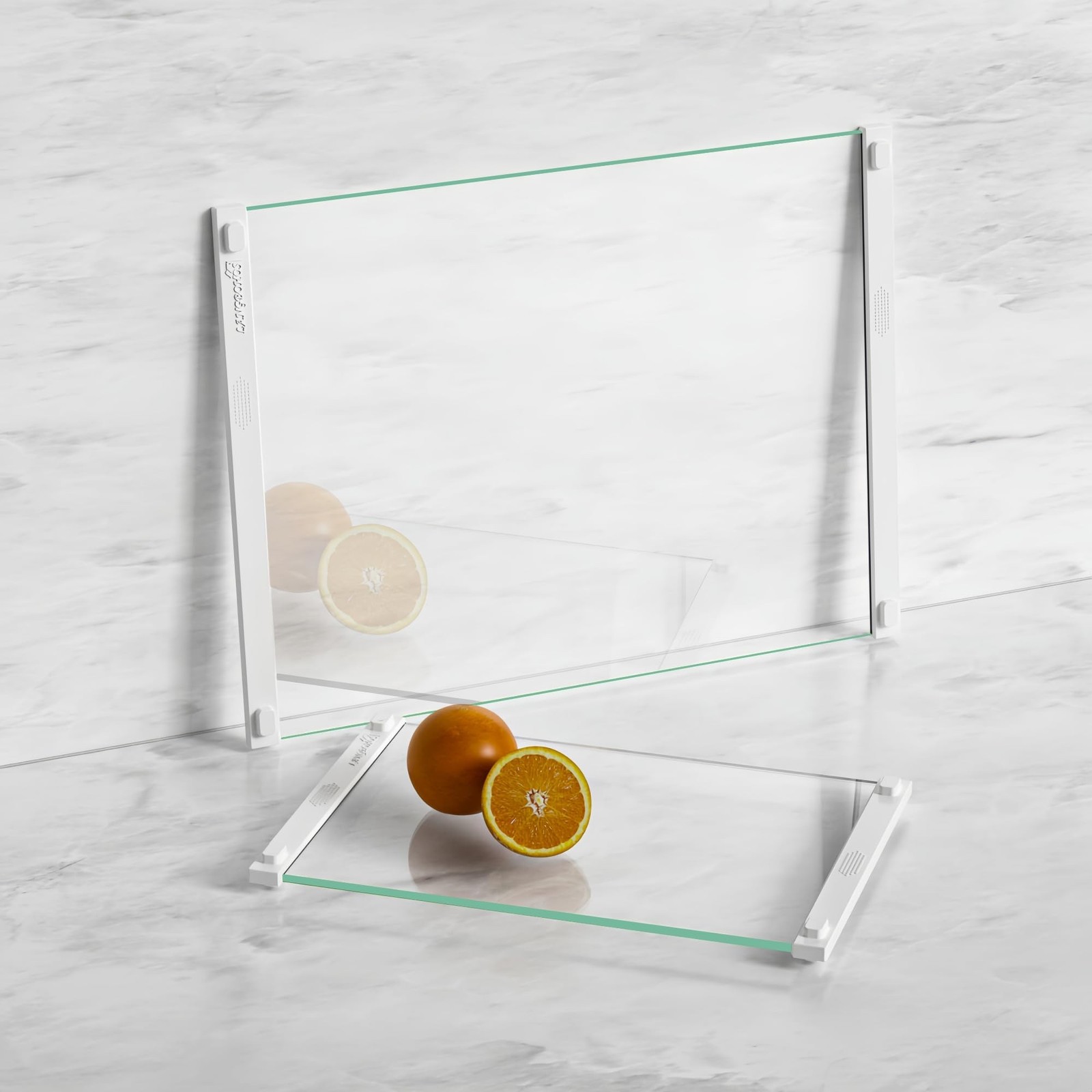 LANGBOHOS Glass Cutting Boards for Kitchen(12x16" & 12x8"),Clear Paired with ...