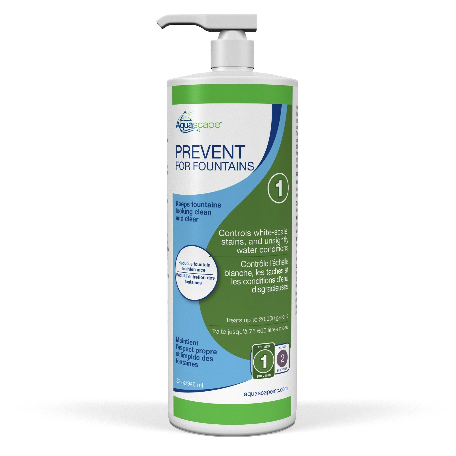 AQUASCAPE #96075 PREVENT for FOUNTAINS 32 oz /946 ml Treats up to 20,000 gallons