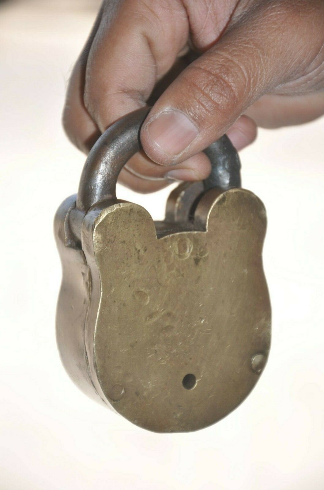 Vintage Brass Handcrafted Solid Heavy S.Enayatulla ES Mark Padlock