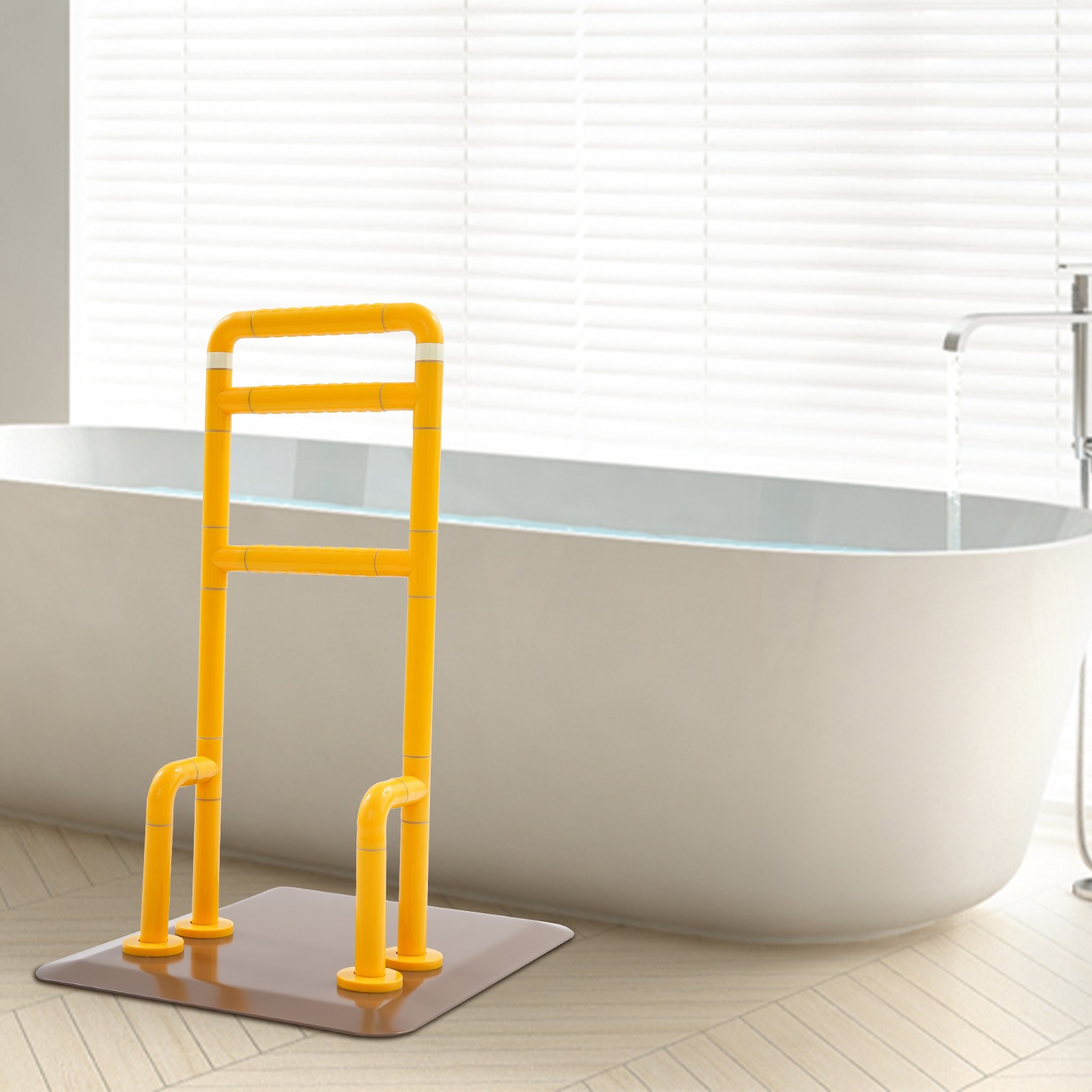 3-Level Stand Assist Handrail Floor Mount Yellow for Bed & Sofa
