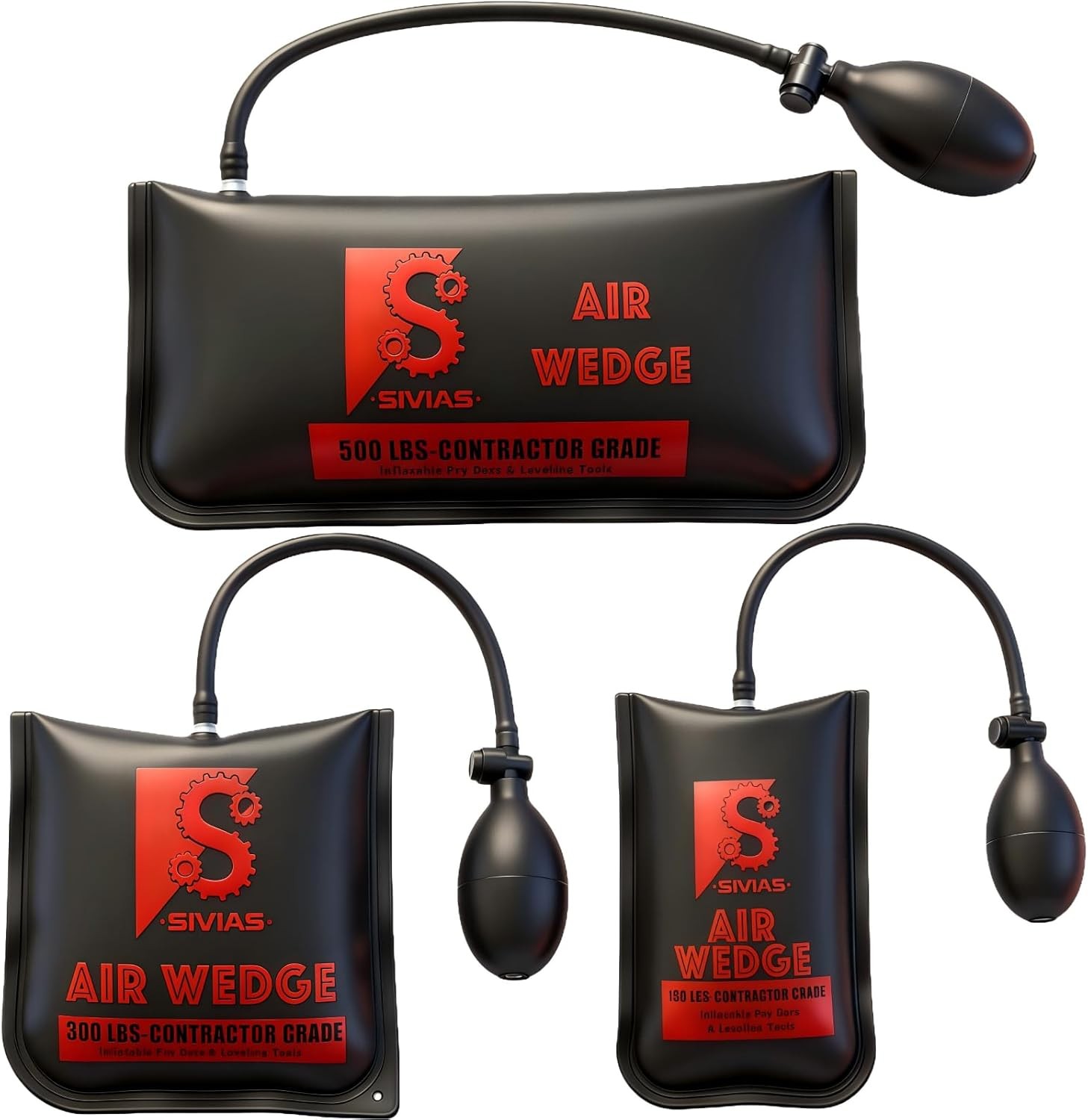 3 Air Wedge Inflatable Bag Pump Lockout For Automotive Car Door Professional kit