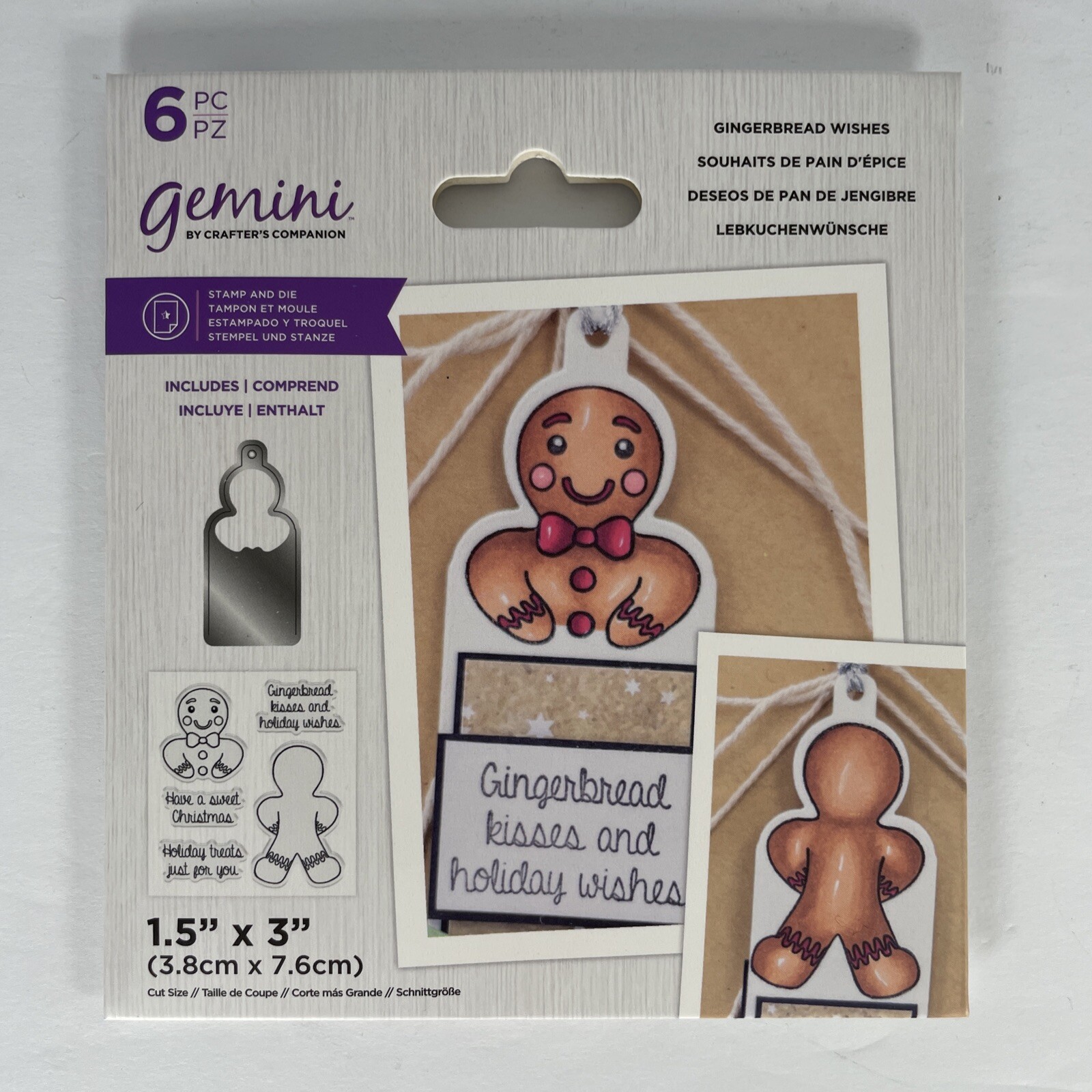 Gemini Christmas XMAS Stamp & Die Bundle Nutcracker, Angel, Gingerbread Wishes