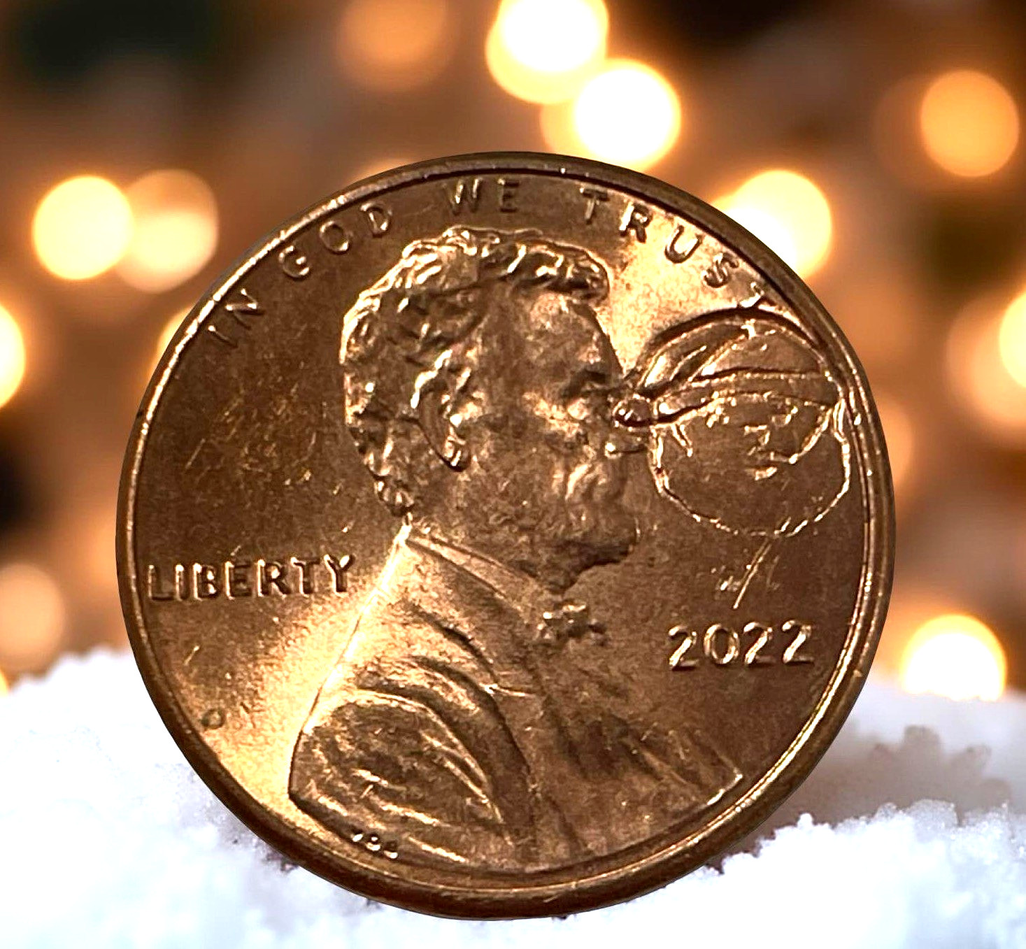 2022 Santa Claus Merry Christmas Holiday Counter Stamp Imprint Pocket Charm Coin