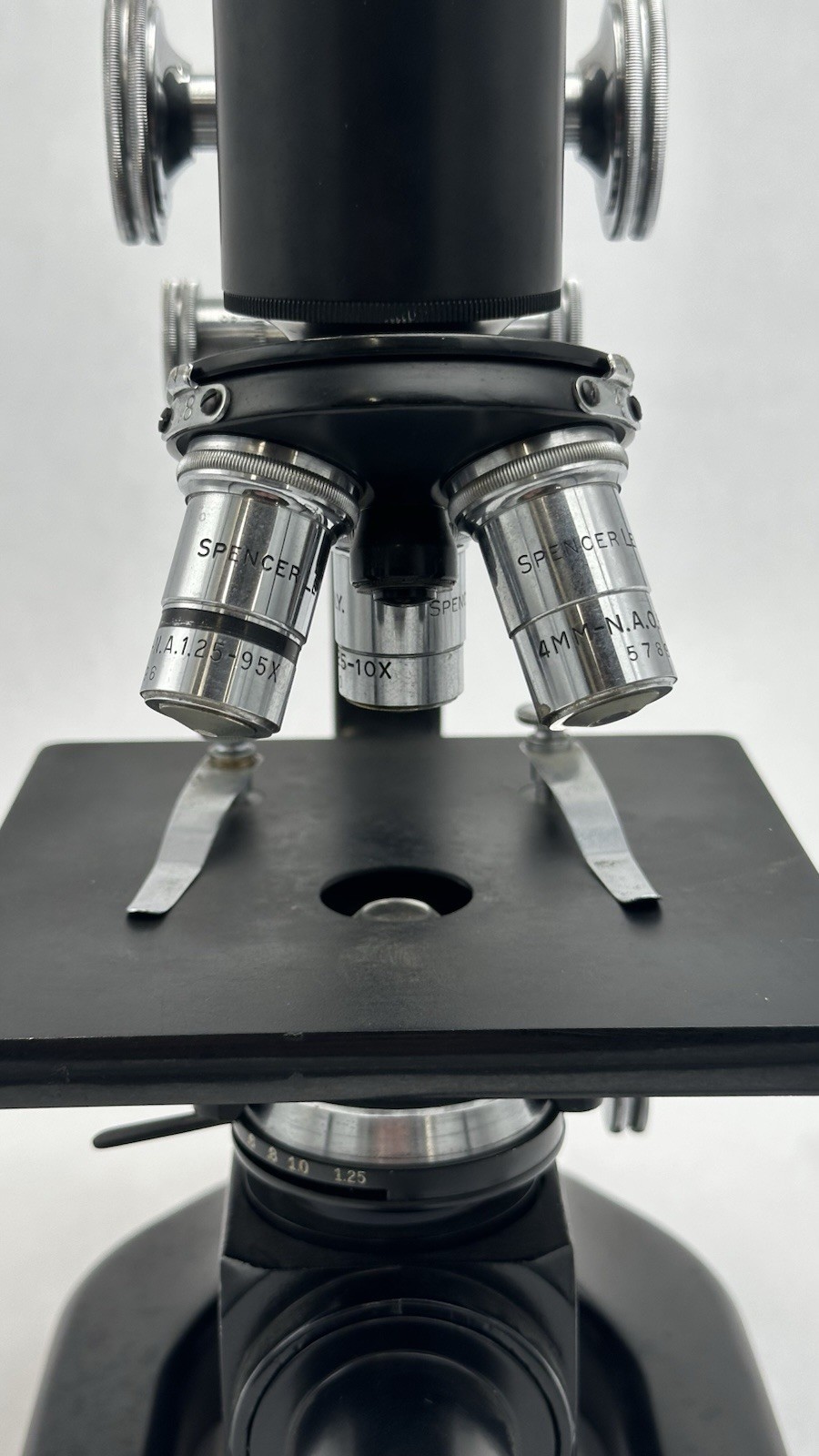 Antique Spencer Buffalo USA Microscope with Light
