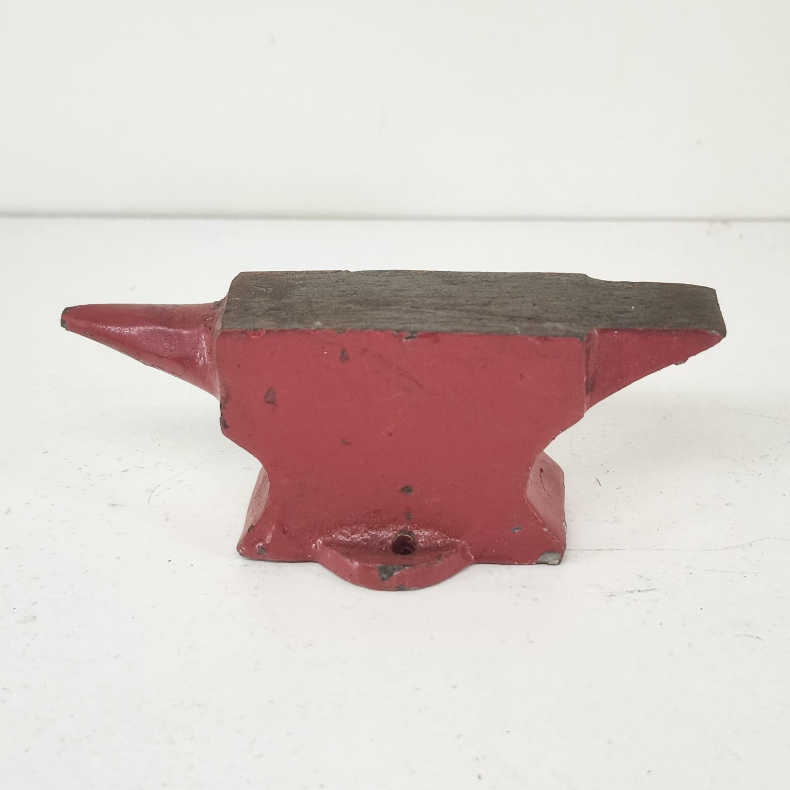 Vintage 4" Anvil Iron Red 12oz Miniature Jewelry Jeweler Collectible Small