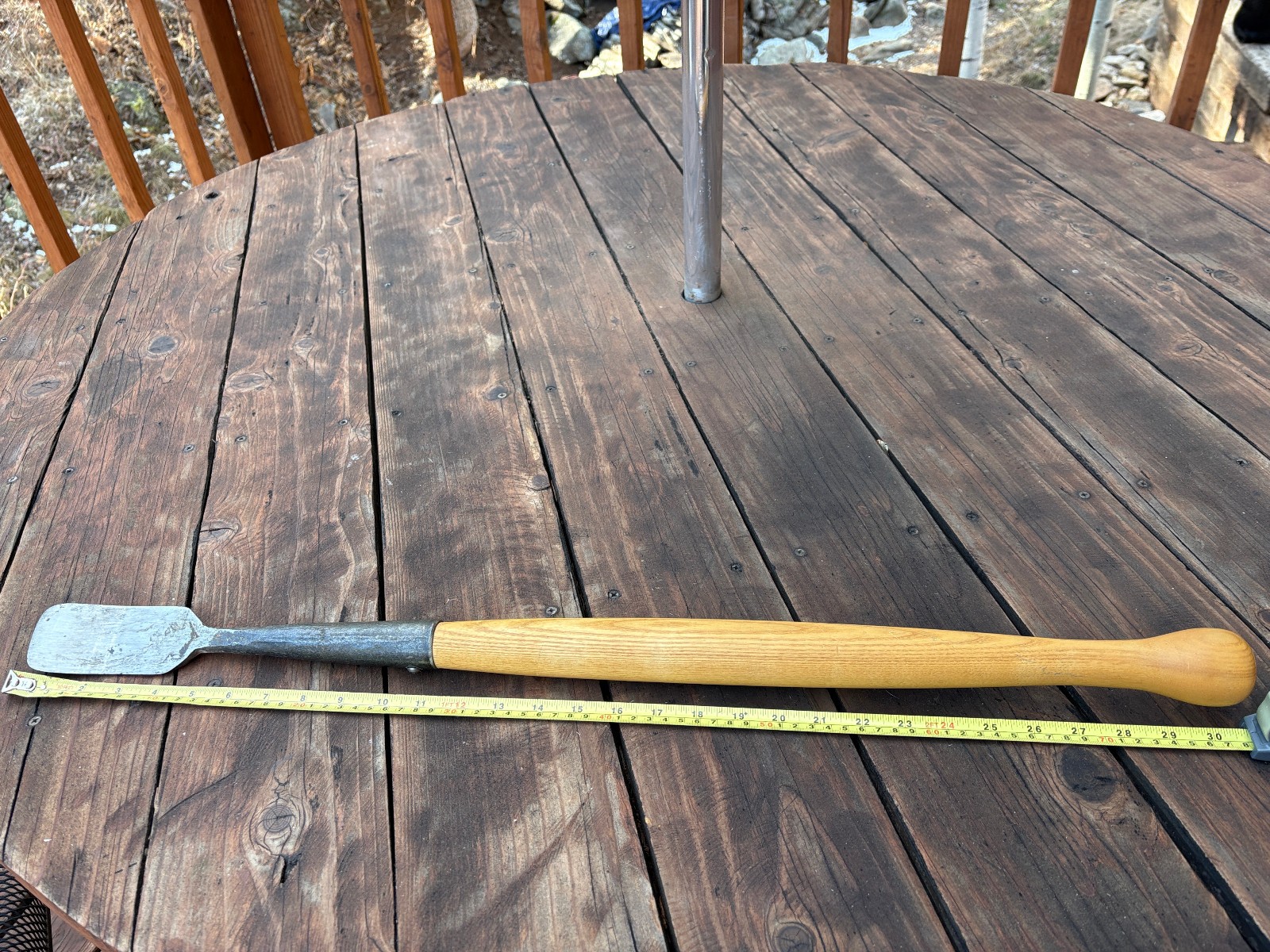 LargeTimber Chisel – Hand-Forged Steel  Ash Handle Heavy Duty