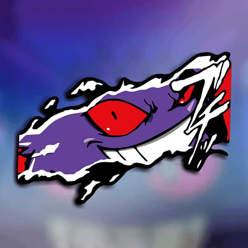 7“x11” Gengar Decal Sticker Window VINYL DECAL STICKER Car Laptop