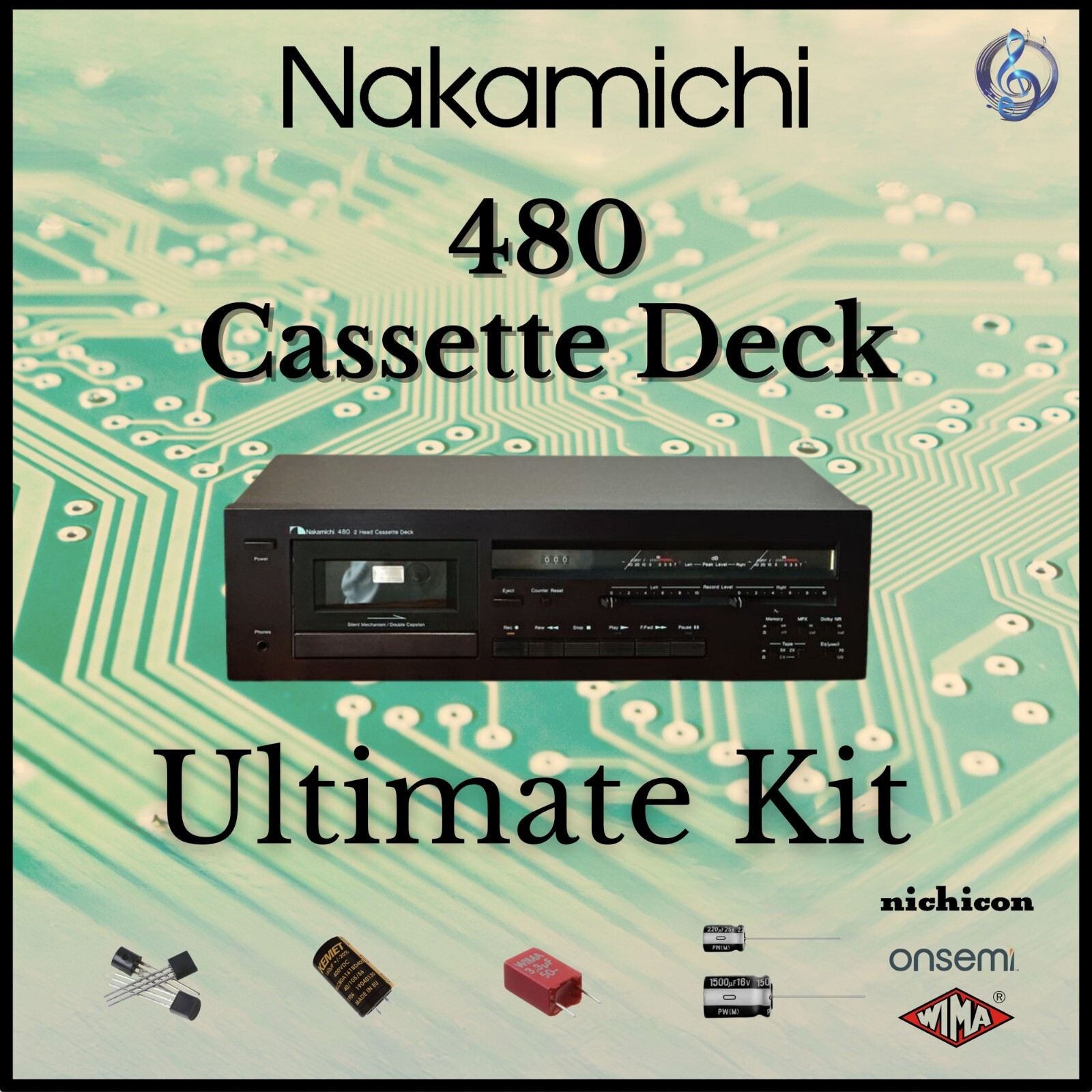 Nakamichi 480 Cassette Deck Ultimate Upgrade Kit Genuine Parts Restoration
